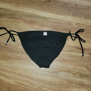 Black string bikini bottoms